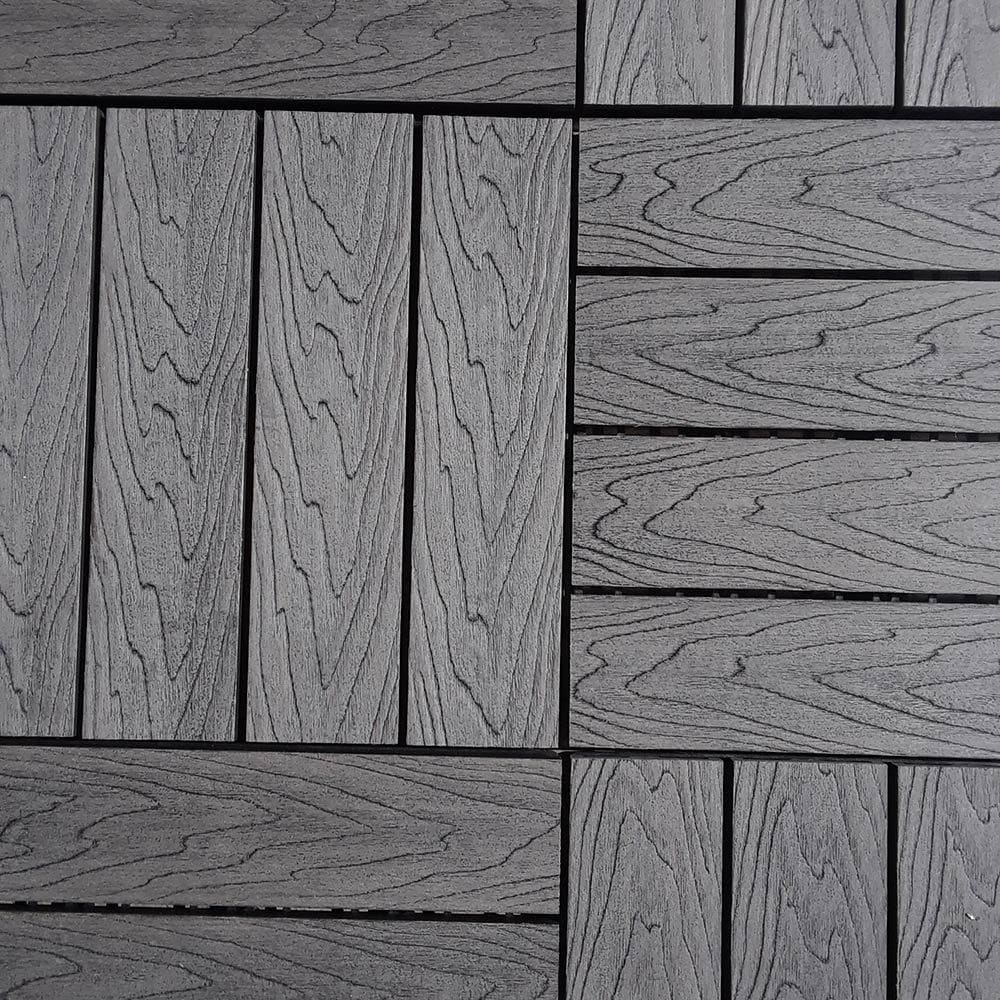 Composite Wood Look Interlocking Deck Tiles